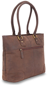 Leabags Athens Shopper aus echtem Büffel-Leder im Vintage Look