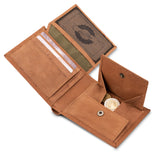 Leabags Austin Geldbeutel aus echtem Büffel-Leder im Vintage Look - LEABAGS