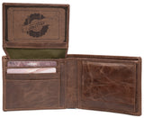 Leabags Austin Geldbeutel aus echtem Büffel-Leder im Vintage Look - LEABAGS