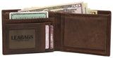 Leabags Austin Geldbeutel aus echtem Büffel-Leder im Vintage Look - LEABAGS