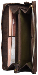 Leabags Florenz Geldbeutel aus echtem Büffel-Leder im Vintage Look - LEABAGS