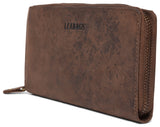 Leabags Florenz Geldbeutel aus echtem Büffel-Leder im Vintage Look - LEABAGS