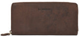 Leabags Florenz Geldbeutel aus echtem Büffel-Leder im Vintage Look - LEABAGS