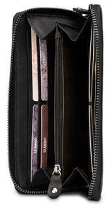 Leabags Florenz Geldbeutel aus echtem Büffel-Leder im Vintage Look - LEABAGS