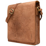 Leabags London Leder-Umhängetasche I Laptoptasche bis 13 Zoll - LEABAGS