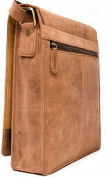 Leabags London Leder-Umhängetasche I Laptoptasche bis 13 Zoll - LEABAGS