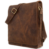 Leabags London Leder-Umhängetasche I Laptoptasche bis 13 Zoll - LEABAGS