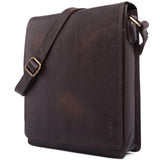 Leabags London Leder-Umhängetasche I Laptoptasche bis 13 Zoll - LEABAGS