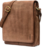 Leabags London Leder-Umhängetasche I Laptoptasche bis 13 Zoll - LEABAGS