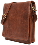 Leabags London Leder-Umhängetasche I Laptoptasche bis 13 Zoll - LEABAGS