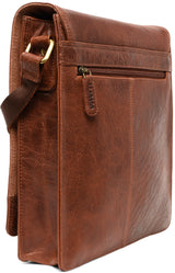 Leabags London Leder-Umhängetasche I Laptoptasche bis 13 Zoll - LEABAGS