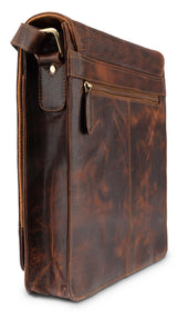 Leabags London Leder-Umhängetasche I Laptoptasche bis 13 Zoll - LEABAGS