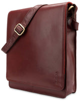 Leabags London Leder-Umhängetasche I Laptoptasche bis 13 Zoll - LEABAGS