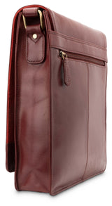 Leabags London Leder-Umhängetasche I Laptoptasche bis 13 Zoll - LEABAGS