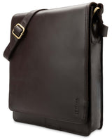 Leabags London Leder-Umhängetasche I Laptoptasche bis 13 Zoll - LEABAGS