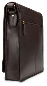 Leabags London Leder-Umhängetasche I Laptoptasche bis 13 Zoll - LEABAGS