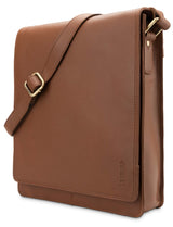 Leabags London Leder-Umhängetasche I Laptoptasche bis 13 Zoll - LEABAGS