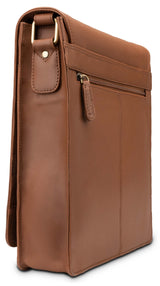 Leabags London Leder-Umhängetasche I Laptoptasche bis 13 Zoll - LEABAGS