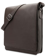 Leabags London Leder-Umhängetasche I Laptoptasche bis 13 Zoll - LEABAGS