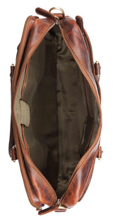 Leabags Istanbul Aktentasche Laptoptasche 15 Zoll aus echtem Leder im Vintage Look - LEABAGS
