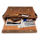 Leabags Gent Umhängetasche aus echtem Büffel-Leder im Vintage Look - LEABAGS