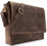 Leabags Gent Umhängetasche aus echtem Büffel-Leder im Vintage Look - LEABAGS