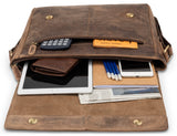 Leabags Gent Umhängetasche aus echtem Büffel-Leder im Vintage Look - LEABAGS