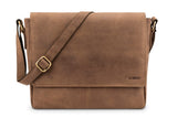 Leabags Gent Umhängetasche aus echtem Büffel-Leder im Vintage Look - LEABAGS