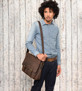 Leabags Cambridge Umhängetasche Schultertasche Laptoptasche 15 Zoll aus Echtleder - LEABAGS