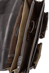 Leabags Miami Aktentasche Laptoptasche 15 Zoll Schultertasche aus echtem Leder - LEABAGS