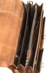 Leabags Miami Aktentasche Laptoptasche 15 Zoll Schultertasche aus echtem Leder - LEABAGS