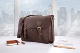 Leabags Scottdale Aktentasche 15 Zoll Laptoptasche aus echtem Leder im Vintage Look - LEABAGS