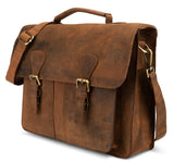 Leabags Scottdale Aktentasche 15 Zoll Laptoptasche aus echtem Leder im Vintage Look - LEABAGS