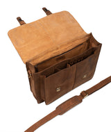 Leabags Scottdale Aktentasche 15 Zoll Laptoptasche aus echtem Leder im Vintage Look - LEABAGS