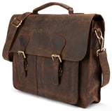 Leabags Scottdale Aktentasche 15 Zoll Laptoptasche aus echtem Leder im Vintage Look - LEABAGS