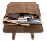 Leabags Scottdale Aktentasche 15 Zoll Laptoptasche aus echtem Leder im Vintage Look - LEABAGS