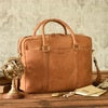 Leabags Istanbul Aktentasche Laptoptasche 15 Zoll aus echtem Leder im Vintage Look - LEABAGS