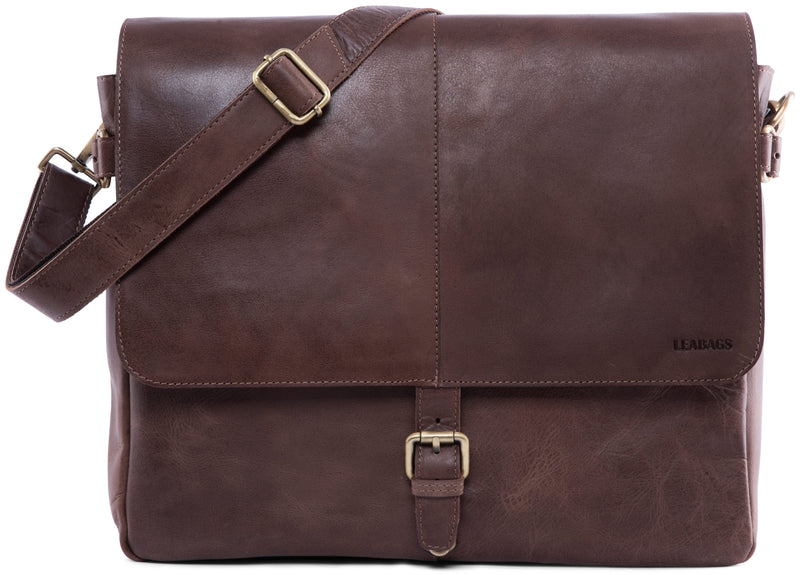 Leabags Glendale Umhängetasche aus echtem Büffel-Leder im Vintage Look - LEABAGS