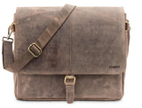 Leabags Glendale Umhängetasche aus echtem Büffel-Leder im Vintage Look - LEABAGS