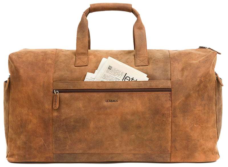 Leabags Sydney Reisetasche aus echtem Büffel-Leder im Vintage Look - LEABAGS