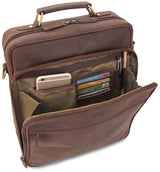 Leabags 'Darwin' Maletín Bolso de hombro de cuero genuino Bolso de tableta Bolso de hombro