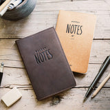 Leabags Pocket Notes Leder Sleeve Lederhülle für Notizbücher - LEABAGS