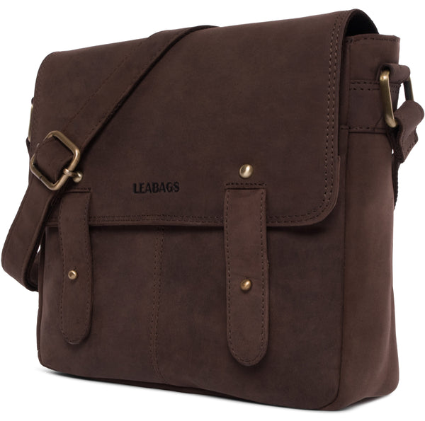 Leabags Formosa Schultertasche aus echtem Büffel-Leder im Vintage Look - LEABAGS