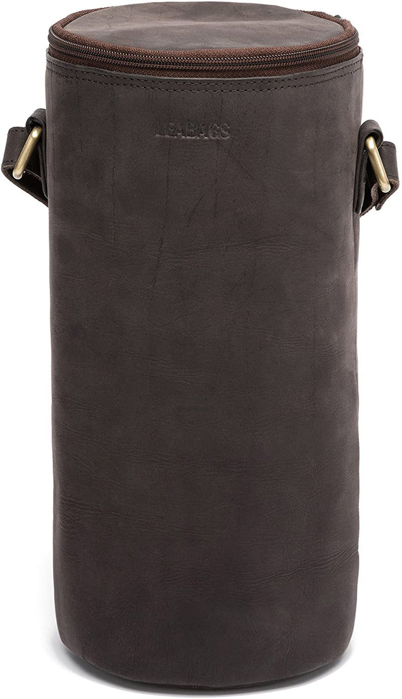Bolso cilíndrico Leabags Tomba hecho de cuero de búfalo genuino en un aspecto vintage