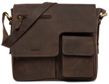 Leabags Birmingham Umhängetasche Schultertasche Laptoptasche aus echtem Leder im Vintage Look - LEABAGS
