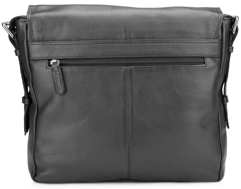 Leabags Birmingham Umhängetasche Schultertasche Laptoptasche aus echtem Leder im Vintage Look - LEABAGS