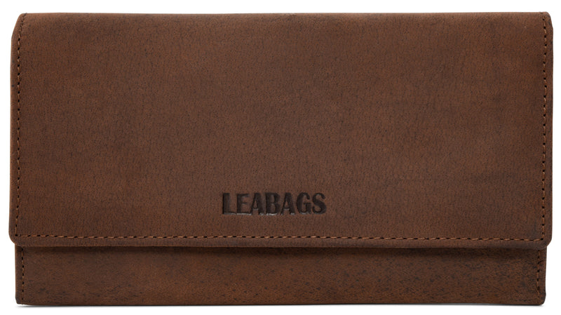 Leabags Charlotte Damen-Geldbeutel aus echtem Büffel-Leder im Vintage Look - LEABAGS