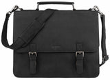 Leabags Gainsville Aktentasche Laptoptasche 15 Zoll Ledertasche im Vintage Look - LEABAGS