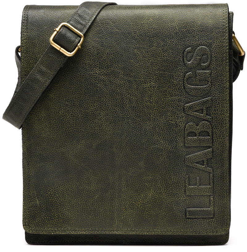 Leabags London Leder-Umhängetasche I Laptoptasche bis 13 Zoll - LEABAGS