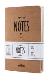 Leabags Pocket Notes Deco Edition Notizbücher 68 Seiten- 3er Pack - LEABAGS